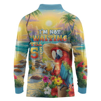 Hawaii Parrot Long Sleeve Polo Shirt Im Not Waiting Till 5 Oclock LT05 - Polynesian Pride