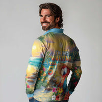 Hawaii Parrot Long Sleeve Polo Shirt Im Not Waiting Till 5 Oclock LT05 - Polynesian Pride