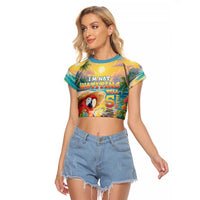 Hawaii Parrot Raglan Cropped T Shirt Im Not Waiting Till 5 Oclock
