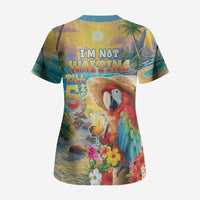 Hawaii Parrot Scrub Top Im Not Waiting Till 5 Oclock
