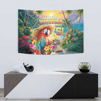 Hawaii Parrot Tapestry Im Not Waiting Till 5 Oclock - Polynesian Pride