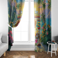 Hawaii Parrot Window Curtain Im Not Waiting Till 5 Oclock