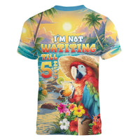 Hawaii Parrot Women V-Neck T-Shirt Im Not Waiting Till 5 Oclock