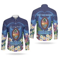 Guam Liberation Day Couples Matching Off The Shoulder Long Sleeve Dress and Long Sleeve Button Shirt Pas Para I Chamoru LT05 - Polynesian Pride