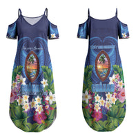 Guam Liberation Day Couples Matching Summer Maxi Dress and Hawaiian Shirt Pas Para I Chamoru LT05 - Polynesian Pride