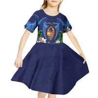 Guam Liberation Day Kid Short Sleeve Dress Pas Para I Chamoru LT05 - Polynesian Pride