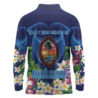Guam Liberation Day Long Sleeve Polo Shirt Pas Para I Chamoru LT05 - Polynesian Pride