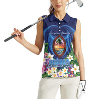 Guam Liberation Day Women Sleeveless Polo Shirt Pas Para I Chamoru LT05 - Polynesian Pride