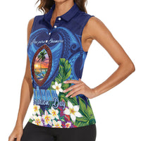 Guam Liberation Day Women Sleeveless Polo Shirt Pas Para I Chamoru LT05 - Polynesian Pride