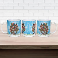 New Zealand Birds Christmas Ceramic Mug Pohutukawa Xmas Tree LT05 - Polynesian Pride