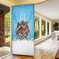New Zealand Birds Christmas Door Cover Pohutukawa Xmas Tree LT05 - Polynesian Pride