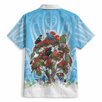 New Zealand Birds Christmas Hawaiian Shirt Pohutukawa Xmas Tree LT05 - Polynesian Pride
