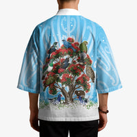 New Zealand Birds Christmas Kimono Pohutukawa Xmas Tree LT05 - Polynesian Pride