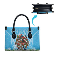 New Zealand Birds Christmas Leather Bag Pohutukawa Xmas Tree LT05 - Polynesian Pride