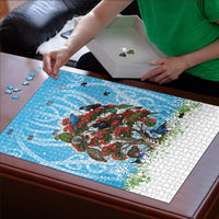 New Zealand Birds Christmas Puzzle Pohutukawa Xmas Tree LT05 - Polynesian Pride