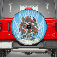 New Zealand Birds Christmas Spare Tire Cover Pohutukawa Xmas Tree LT05 - Polynesian Pride
