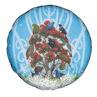 New Zealand Birds Christmas Spare Tire Cover Pohutukawa Xmas Tree LT05 - Polynesian Pride