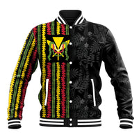 Hawaii Lei Kanaka Maoli Flag Baseball Jacket Tropical Vibes LT05 Unisex Black - Polynesian Pride
