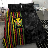 Hawaii Lei Kanaka Maoli Flag Bedding Set Tropical Vibes LT05 - Polynesian Pride