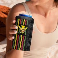 Hawaii Lei Kanaka Maoli Flag 4 in 1 Can Cooler Tumbler Tropical Vibes LT05 - Polynesian Pride