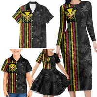Hawaii Lei Kanaka Maoli Flag Family Matching Long Sleeve Bodycon Dress and Hawaiian Shirt Tropical Vibes LT05 - Polynesian Pride