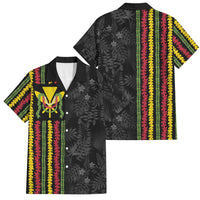 Hawaii Lei Kanaka Maoli Flag Family Matching Mermaid Dress and Hawaiian Shirt Tropical Vibes LT05 Dad's Shirt - Short Sleeve Black - Polynesian Pride