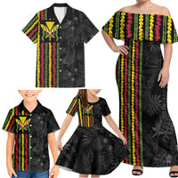 Hawaii Lei Kanaka Maoli Flag Family Matching Off Shoulder Maxi Dress and Hawaiian Shirt Tropical Vibes LT05 - Polynesian Pride