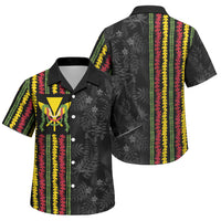Hawaii Lei Kanaka Maoli Flag Family Matching Puletasi and Hawaiian Shirt Tropical Vibes LT05 Son's Shirt Black - Polynesian Pride