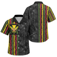 Hawaii Lei Kanaka Maoli Flag Family Matching Short Sleeve Bodycon Dress and Hawaiian Shirt Tropical Vibes LT05 Son's Shirt Black - Polynesian Pride