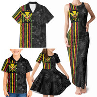 Hawaii Lei Kanaka Maoli Flag Family Matching Tank Maxi Dress and Hawaiian Shirt Tropical Vibes LT05 - Polynesian Pride