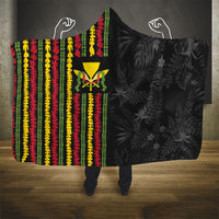 Hawaii Lei Kanaka Maoli Flag Hooded Blanket Tropical Vibes LT05 - Polynesian Pride