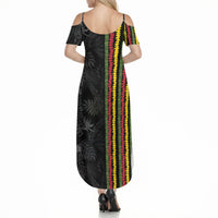 Hawaii Lei Kanaka Maoli Flag Summer Maxi Dress Tropical Vibes LT05 - Polynesian Pride