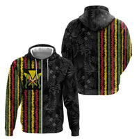 Hawaii Lei Kanaka Maoli Flag Zip Hoodie Tropical Vibes LT05 - Polynesian Pride