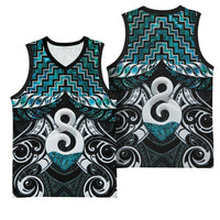 New Zealand Maori Basketball Jersey Poutama Pikorua - Single Twist Paua Shell