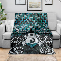 New Zealand Maori Blanket Poutama Pikorua - Single Twist Paua Shell LT05 - Polynesian Pride