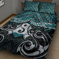 New Zealand Maori Quilt Bed Set Poutama Pikorua - Single Twist Paua Shell