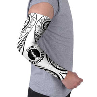 New Caledonia Day Arm Sleeves Polynesian Curves White Color - Polynesian Pride