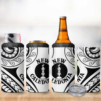 New Caledonia Day 4 in 1 Can Cooler Tumbler Polynesian Curves White Color - Polynesian Pride
