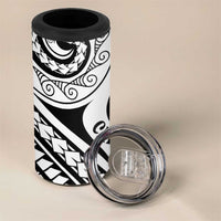 New Caledonia Day 4 in 1 Can Cooler Tumbler Polynesian Curves White Color - Polynesian Pride