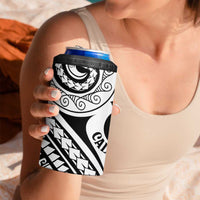 New Caledonia Day 4 in 1 Can Cooler Tumbler Polynesian Curves White Color - Polynesian Pride