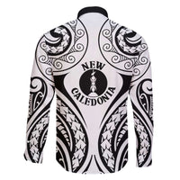New Caledonia Day Family Matching Off The Shoulder Long Sleeve Dress and Hawaiian Shirt Polynesian Curves White Color - Polynesian Pride