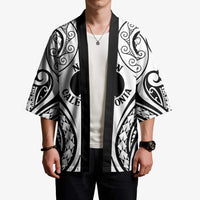 New Caledonia Day Kimono Polynesian Curves White Color - Polynesian Pride