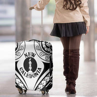 New Caledonia Day Luggage Cover Polynesian Curves White Color - Polynesian Pride