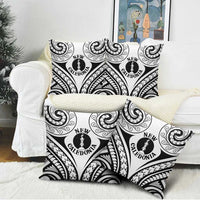 New Caledonia Day Pillow Cover Polynesian Curves White Color - Polynesian Pride