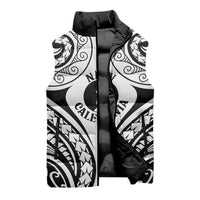 New Caledonia Day Sleeveless Puffer Jacket Polynesian Curves White Color - Polynesian Pride