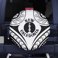 New Caledonia Day Spare Tire Cover Polynesian Curves White Color - Polynesian Pride