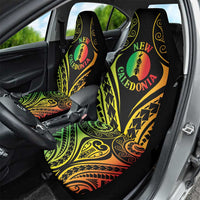 New Caledonia Day Car Seat Cover Polynesian Curves Reggae Color - Polynesian Pride