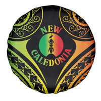 New Caledonia Day Spare Tire Cover Polynesian Curves Reggae Color - Polynesian Pride