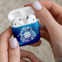 Marshall Islands Manit Day AirPods Case Tribal Dolphin With Marshall Seal - Polynesian Pride