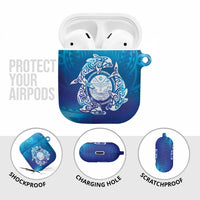 Marshall Islands Manit Day AirPods Case Tribal Dolphin With Marshall Seal - Polynesian Pride
